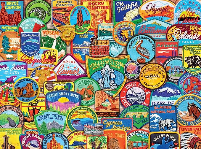 Buffalo Games - National Park Patches - 1000 Piece Jigsaw Puzzle, Blue for Adults Challenging Puz... | Amazon (US)