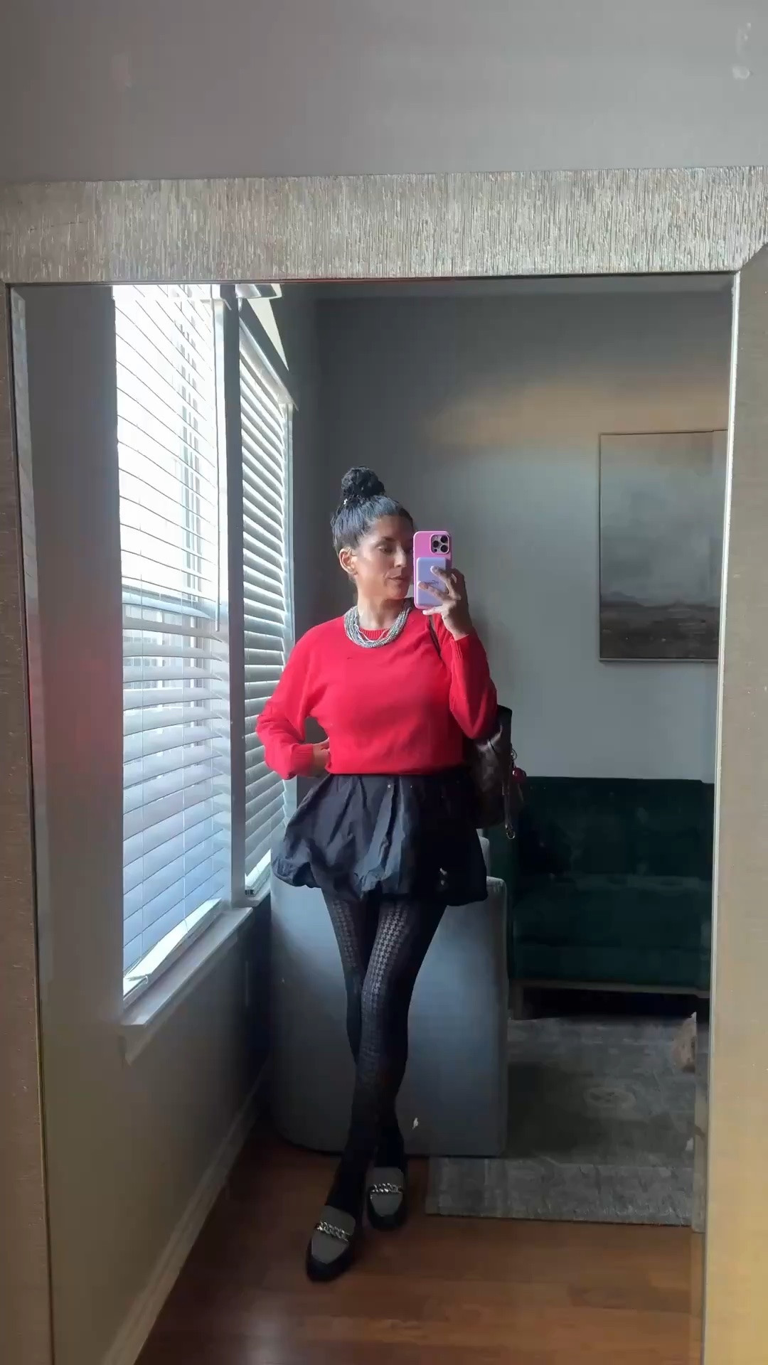 A pop of red makes everything better ❤️ Loving this preppy mix of a classic sweater, mini skirt, patterned tights, and loafers.

#PreppyStyle #RedSweater #MiniSkirt #PatternedTights #Loafers #FallOutfit #ClassicStyle #OutfitInspo

#LTKdayinmylife #LTKootd #LTKstorytime