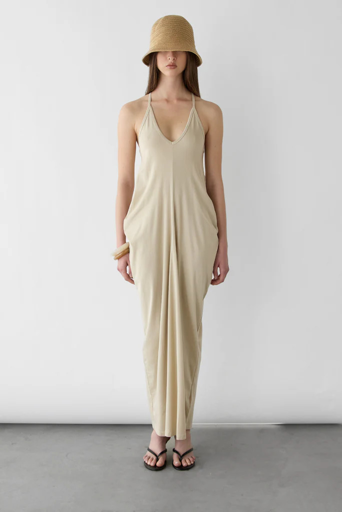 HALTER NECK MAXI DRESS | OAK + FORT