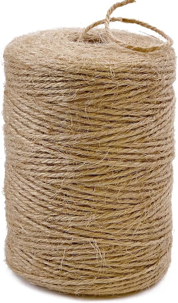 PerkHomy Natural Jute Twine 600 Feet Long Twine String for Crafts Gift Wrapping Packing Gardening Wedding Decor (Brown 2mm * 600feet) | Amazon (US)