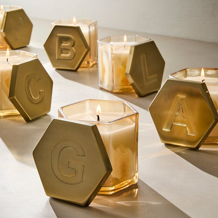 Monogram Filled Candle - Balsam Cedar | West Elm (US)