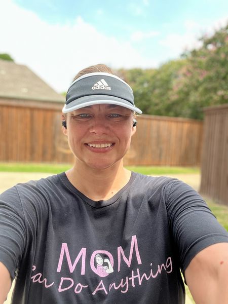 Got a walk in with a heat advisory.  It was only 90 degrees!  Wore my Mom. An Do Anything T-shirt for a little extra motivation.

#LTKcurves #LTKFitness #LTKFind