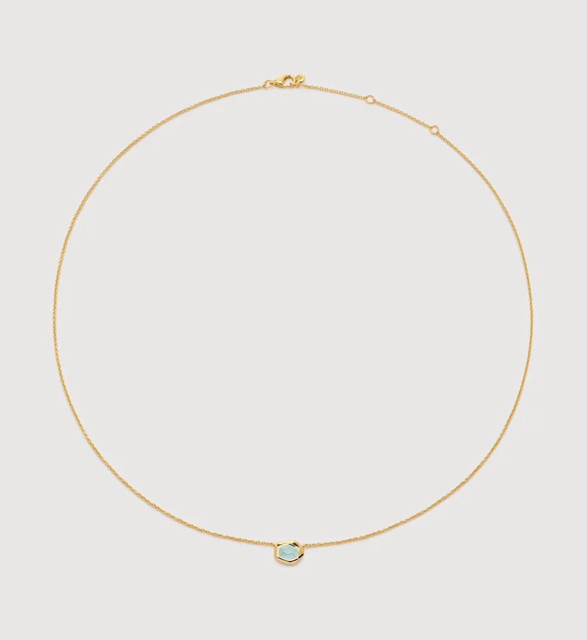 Odyssey Gemstone Small Chain Necklace | Monica Vinader (US)