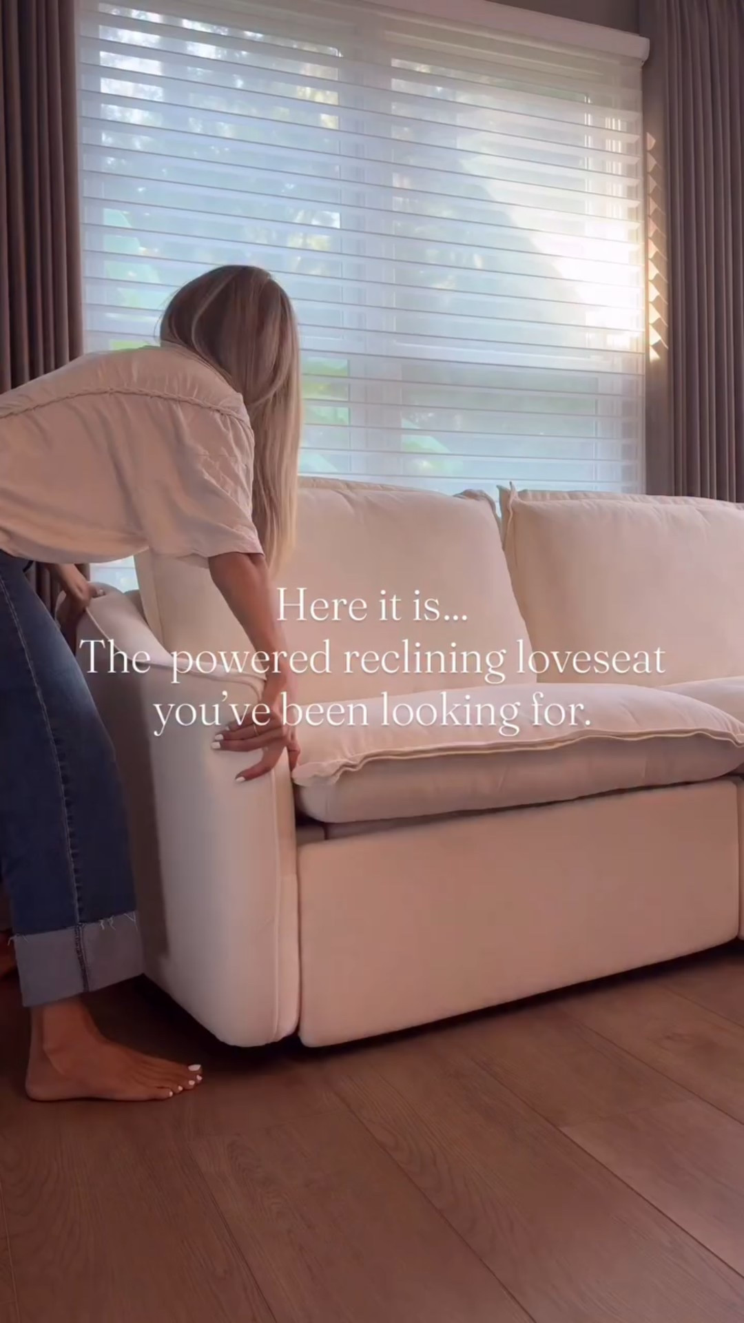 The ultimate upgrade, our home didn’t know it needed this reclining loveseat @povisonofficial is truly the best of both worlds. It’s stunning, soft-to-touch fabric with the kind of comfort you melt right into it. It’s the perfect blend of style and function. Comment loveseat for a link and use code “Allie” for 12% off.