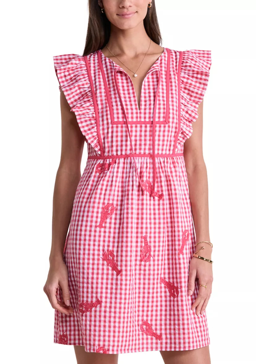 Women's Bibbed Printed Flutter Sleeve Dress | Belk