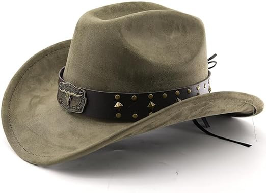 LIDHAY Cowboy Hat for Women Men with Shapeable Wide Brim Western Suede Hat for Cowboys and Cowgir... | Amazon (US)