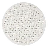 SARO LIFESTYLE White Cutwork Felt Placemat 15" Round, 4 Ct, Pieces | Amazon (US)