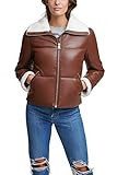 Levi's Women's Breanna Puffer Jacket (Standard and Plus Sizes), Dark Brown Faux Leather, X-Small | Amazon (US)