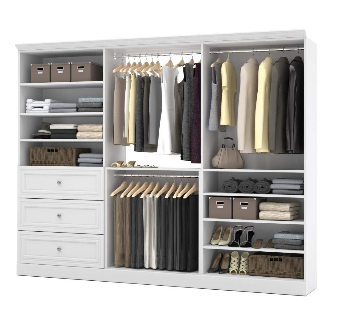 Bestar Versatile Closet Organizer, 108W, White | Amazon (US)
