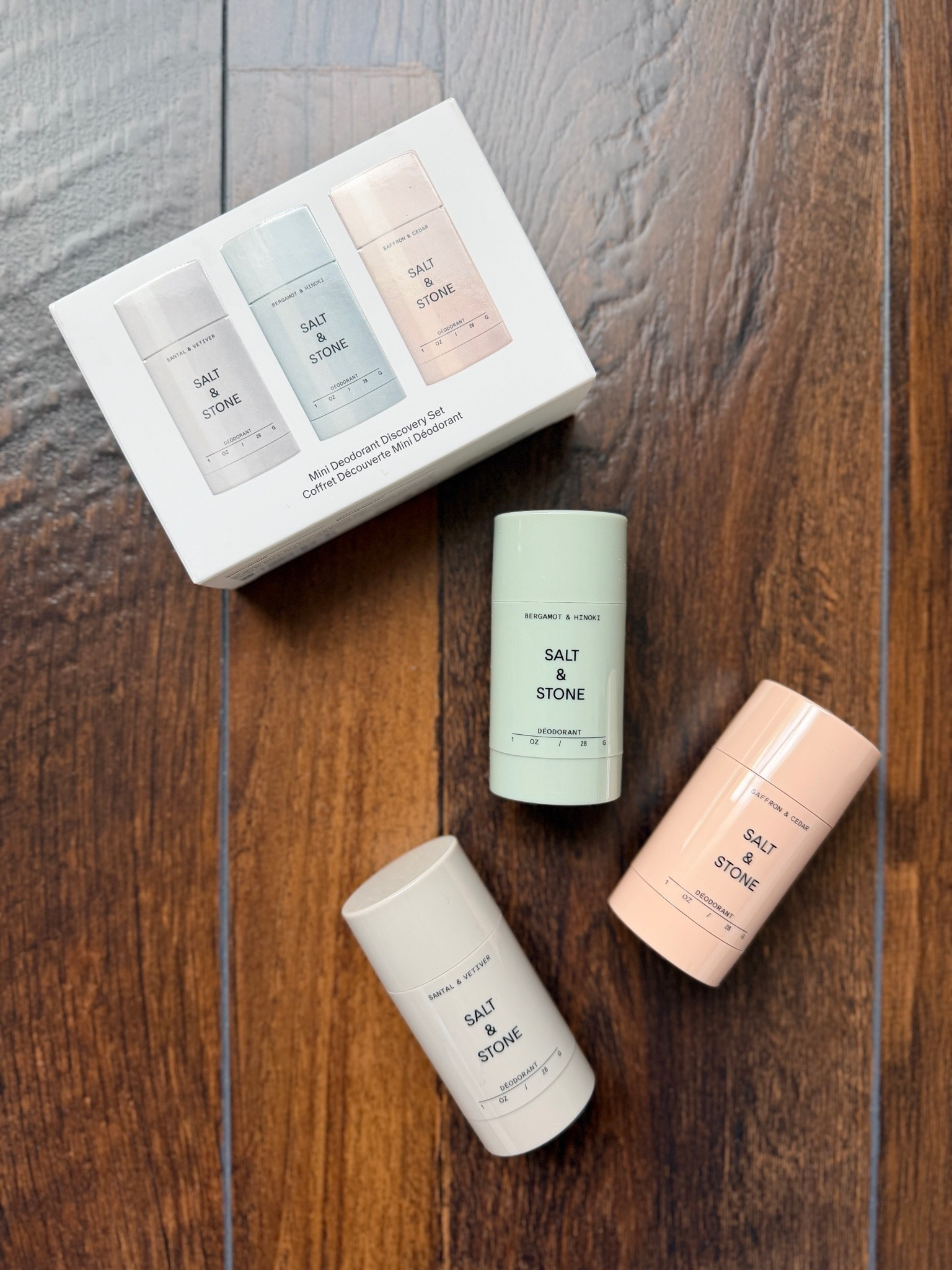 One of my favorite recent Sephora finds! 🤍 I picked up this clean deodorant discovery set by Salt & Stone and have been so impressed. ☺️ Every scent is fresh without being overpowering, they actually work, and the mini sizes are perfect for tossing in your purse, gym bag, or carry-on. 👜 It also makes such a fun little gift or stocking stuffer for anyone who loves trying new products!✨@saltandstone @Sephora #giftidea #beautyfind #cleanbeauty

#LTKActive #LTKBeauty #LTKselfcare