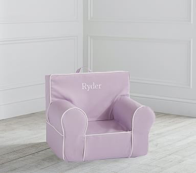 My First Light Lavender with White Piping Anywhere Chair® | Pottery Barn Kids
