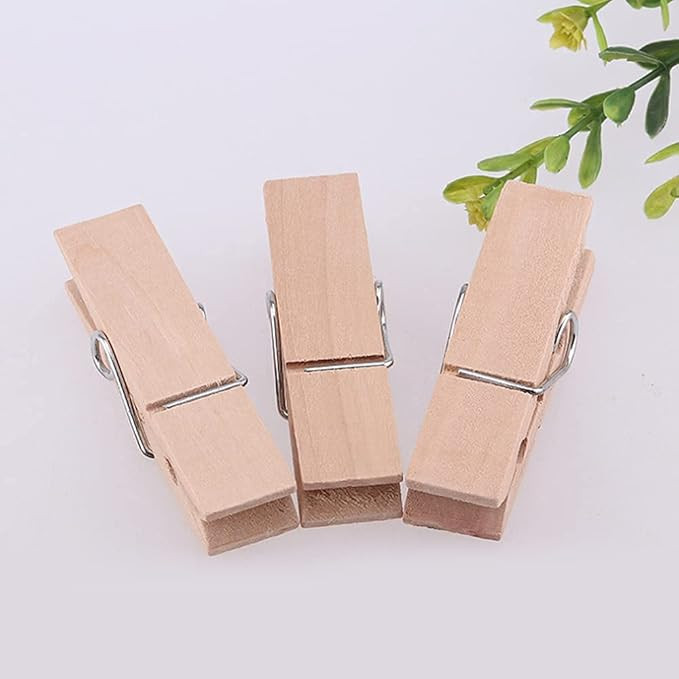 30pcs Large Wooden Clothespins, Sturdy and Heavy Duty Clothes Pins for Hanging, Outdoor, Crafts | Amazon (US)