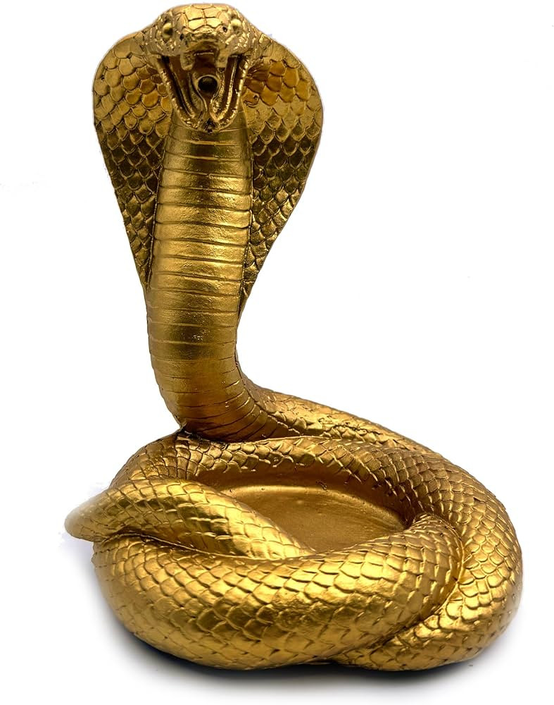 Gold King Cobra Snake Statue Figurine Sculpture Candlestick Holder Animal Figure Collectible Gift... | Amazon (US)