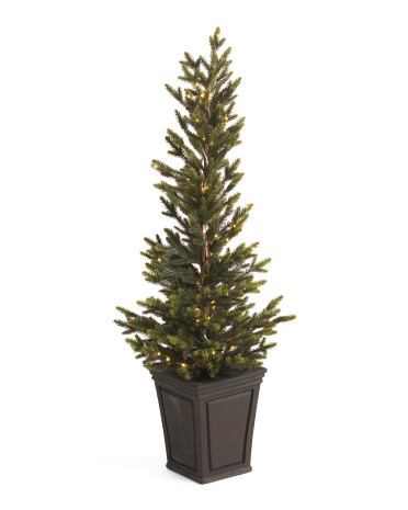 4ft Pre Lit Tree In Porch Pot | TJ Maxx