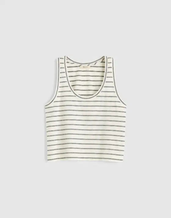 The Easy Crop Scoopneck Tank in Soft Slub | Madewell
