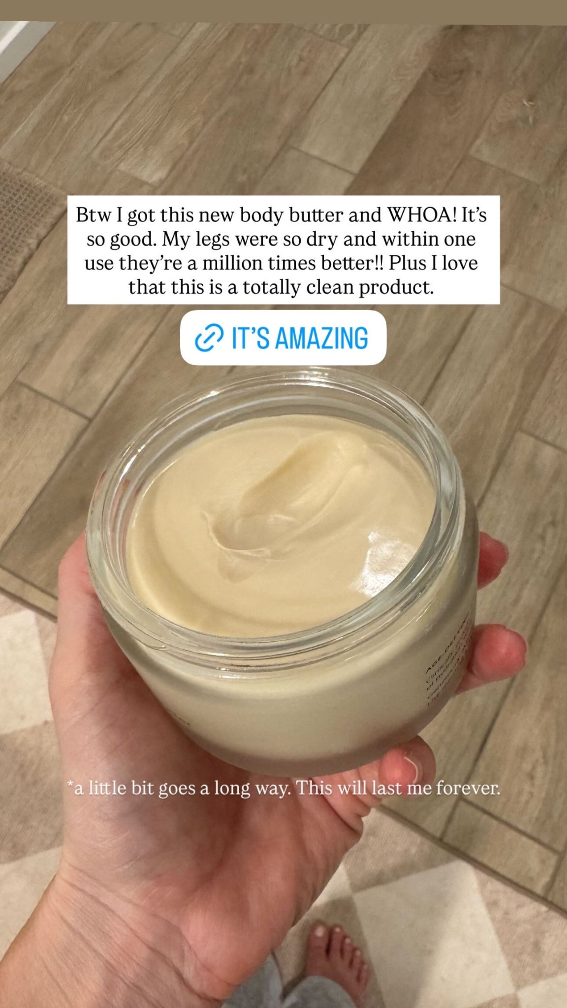 Loving this new body butter! So hydrating 🙌🏼

Beauty
Body care
Body lotion 

#LTKFindsUnder100 #LTKBeauty