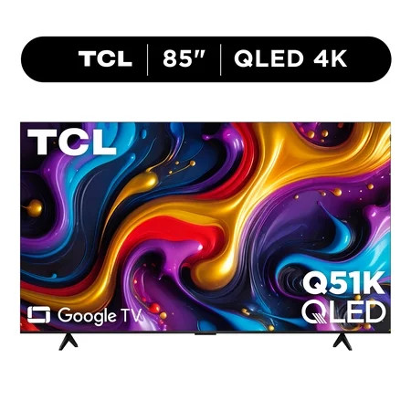 TCL 85" Q Series QLED 4K UHD HDR Smart Google TV (NEW 2025) - Dolby Vision, Dolby Atmos, Motion Rate 240, HDR 10+, Auto Game Mode - 85Q51K | Walmart (US)