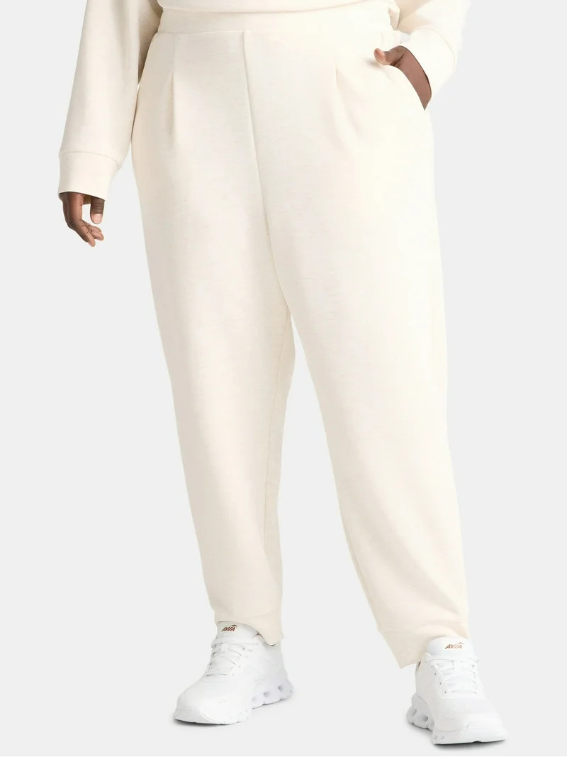 Avia Women's Scuba Knit Pleat Joggers with Pockets, Size XS-4X | Walmart (US)