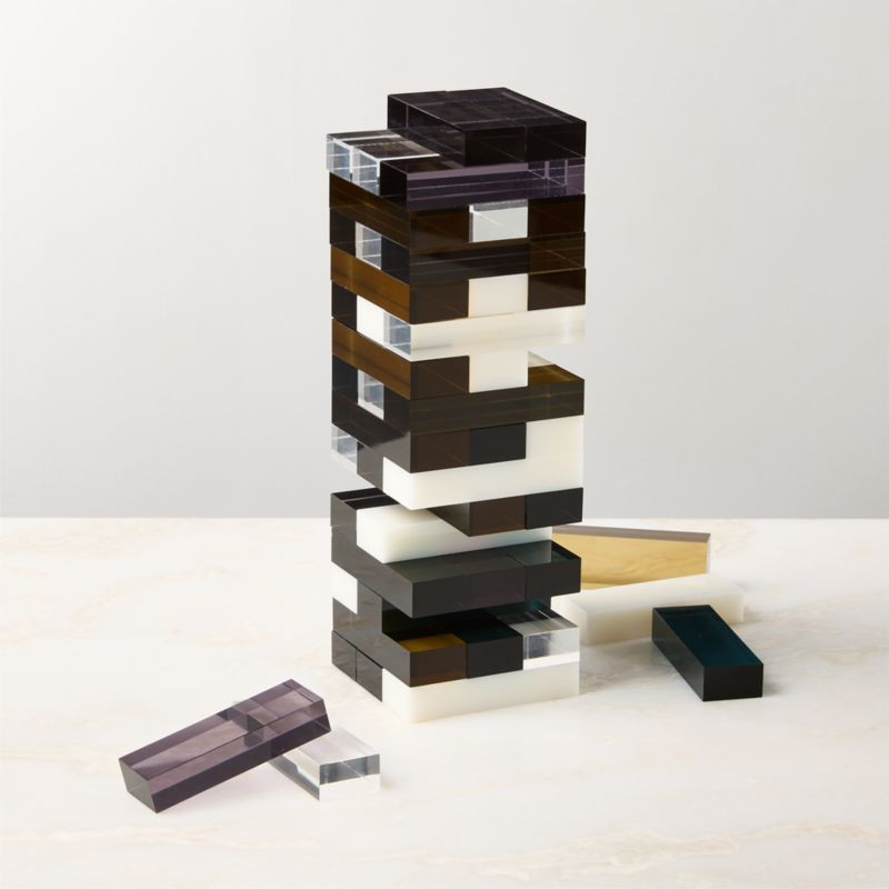 Multi Colored Acrylic Tumbling Tower Game + Reviews | CB2 | CB2