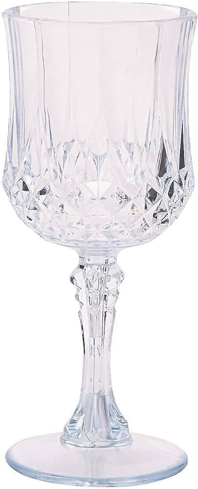 Fun Express Set of 12 Pieces Patterned Wine Glasses, Each Holds 8 oz, BPA Free Plastic, Reusable ... | Amazon (US)