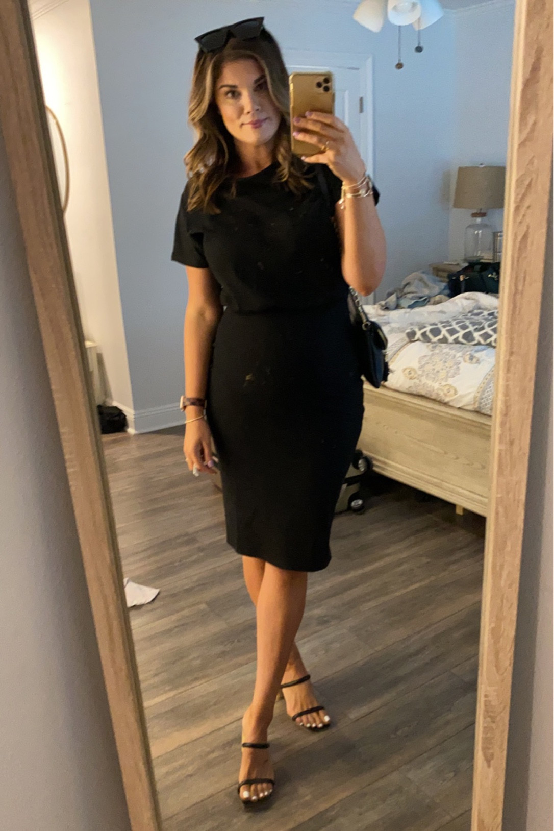 Little black ribbed knit dress, fits TTS, can be worn on the shoulder or off! 

#LTKworkwear #LTKunder50 #LTKstyletip