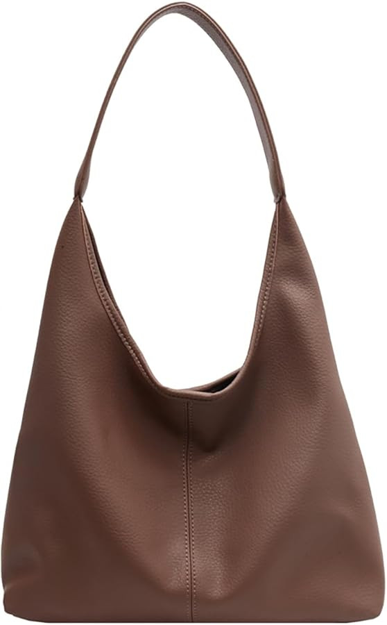Hobo Bags for Women Slouchy Tote Bag Soft Casual PU Leather Shoulder Purses 2pcs Work Everyday Ha... | Amazon (US)