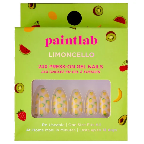 PaintLab Limoncello Press-On Nails Kit, Yellow, 24 Count | Walmart (US)