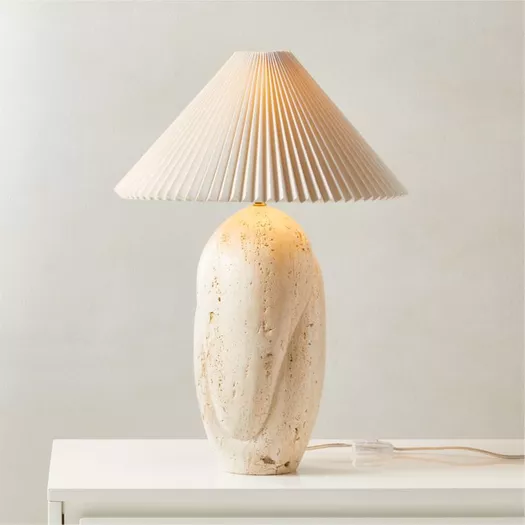 Block Golden Calacatta Marble Table Lamp + Reviews
