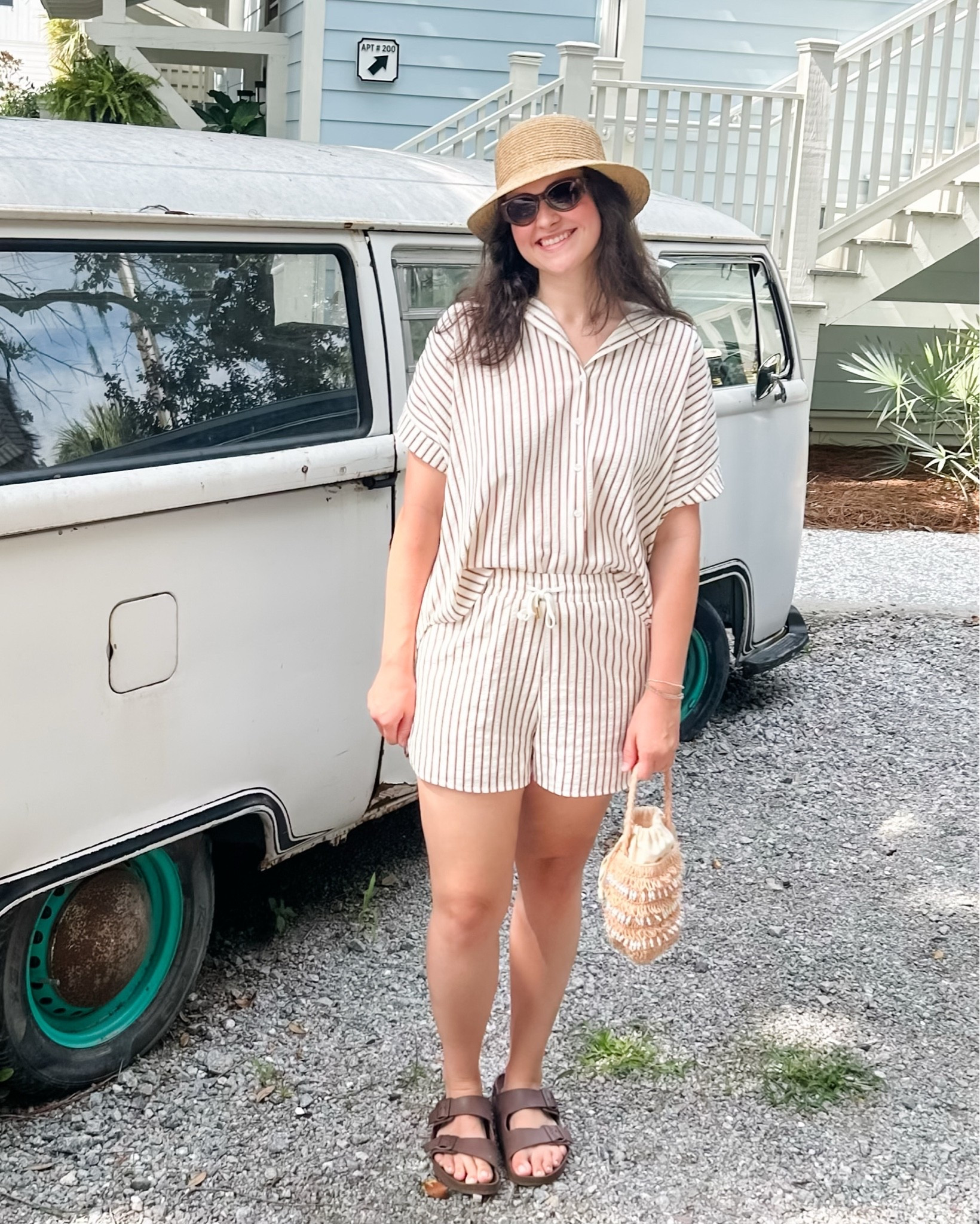 Coffee, beach, pool, dinner. This matching striped set can do all four without an outfit change ✨

It’s lightweight, relaxed and comfortable, but still looks pulled together. The shorts have an elastic drawstring waist, pockets and an easy mid-thigh length. Wear the pieces together or mix them into the rest of your summer wardrobe.

Both pieces run true to size. I linked the full set plus the accessories below ↓

#LTKootd #LTKSaleAlert