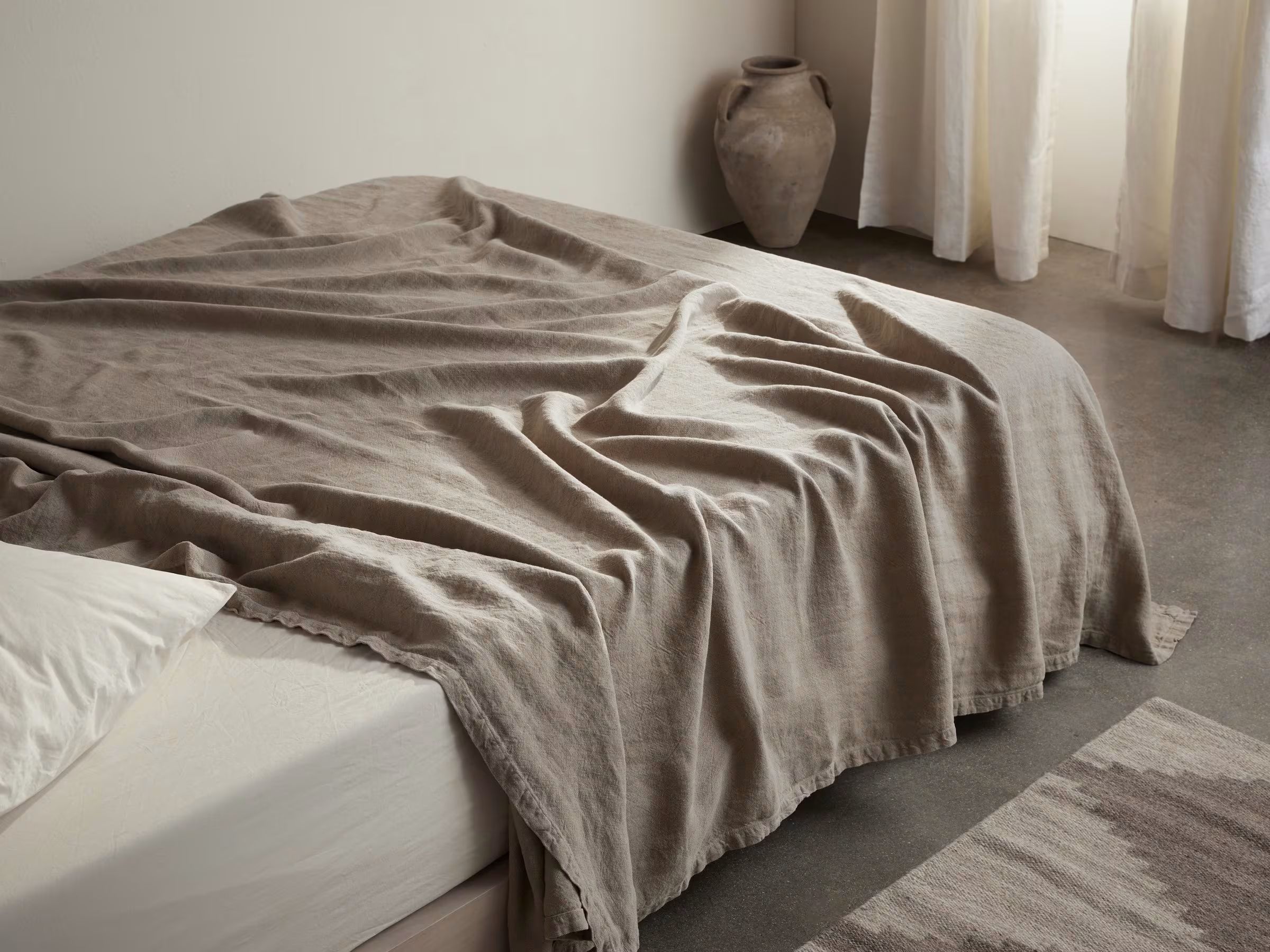 Vintage Linen Bed Cover | Parachute