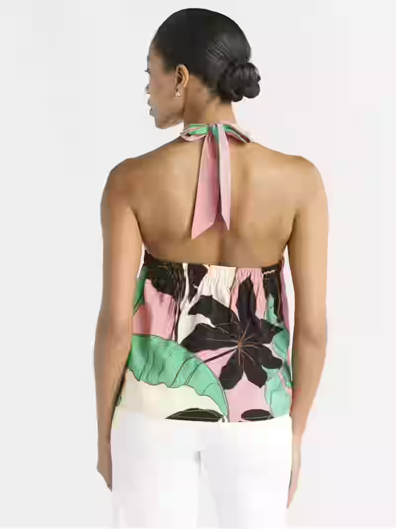 Sofia Jeans Women's and Women's Plus Tie Halter Top, Sizes XS-4X | Walmart (US)