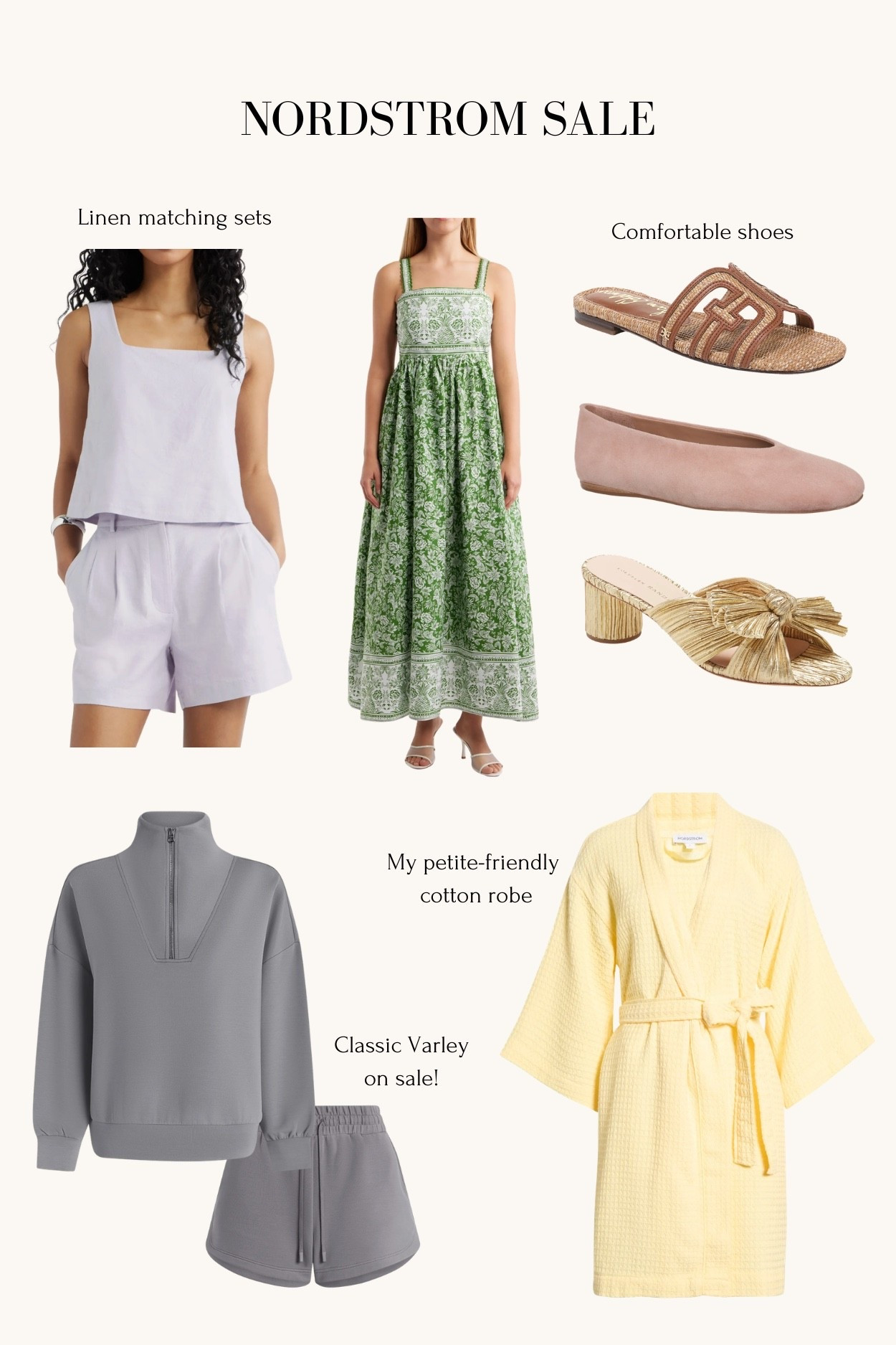 Nordstorm sale!
I’m XS in the cotton waffle robe
XXS in Varley
5.5 in those shoes

#LTKPetite #LTKmomlife #LTKSaleAlert