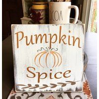 Pumpkin Spice Fall Sign / Fall Decor / Rustic Wooden Signs / Pumpkin Signs / Fall Signs / Kitchen Signs | Etsy (US)