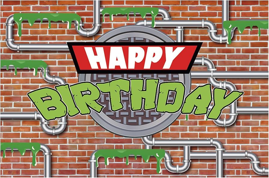 turtle Banner Birthday Decorations, 70.8x43.3 inch ninja themed Happy Birthday Banner Background,... | Amazon (US)
