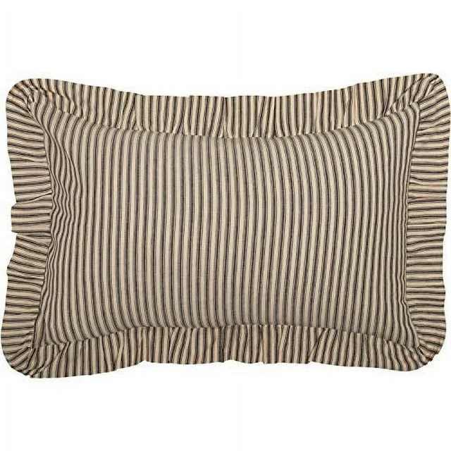 VHC Brands Sawyer Mill Throw Pillow Dark Gray and Cream Stripe Cotton Decorative Farmhouse Countr... | Walmart (US)