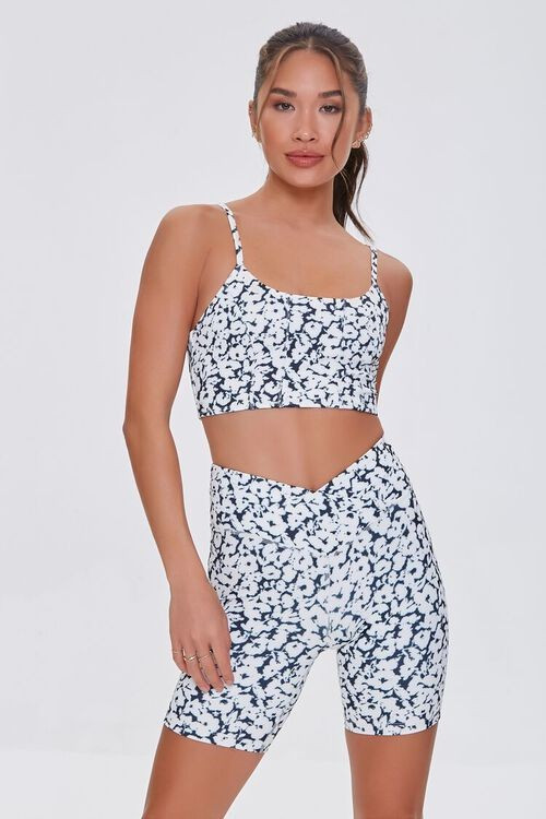 Active Floral Print Biker Shorts | Forever 21 (US)