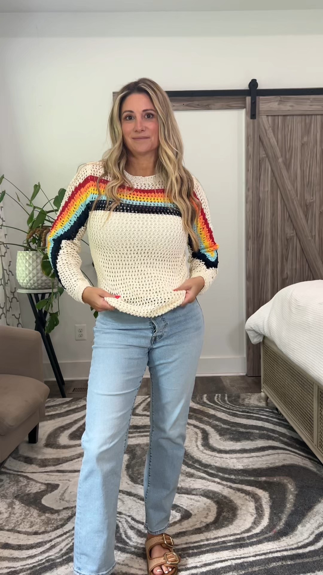 This retro sweater is my new favorite find! You can easily dress it up with a skirt or keep it casual with jeans. For a relaxed, oversized look, make sure to size up. Since it’s a bit sheer, you can either layer a cami underneath or go without for a different vibe. 

vintage outfit, easy to wear, everyday style, fall style

#LTKStyleTip #LTKU #LTKSeasonal