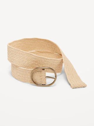 Raffia O-Ring Belt for Women | Old Navy (US)