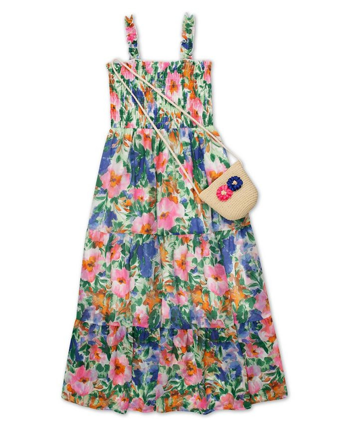 Little Girls Floral Dress with Sling Bag | Macys (US)