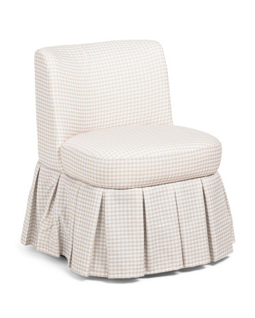 21x29 Poppi Gingham Pleated Skirt Accent Chair | TJ Maxx