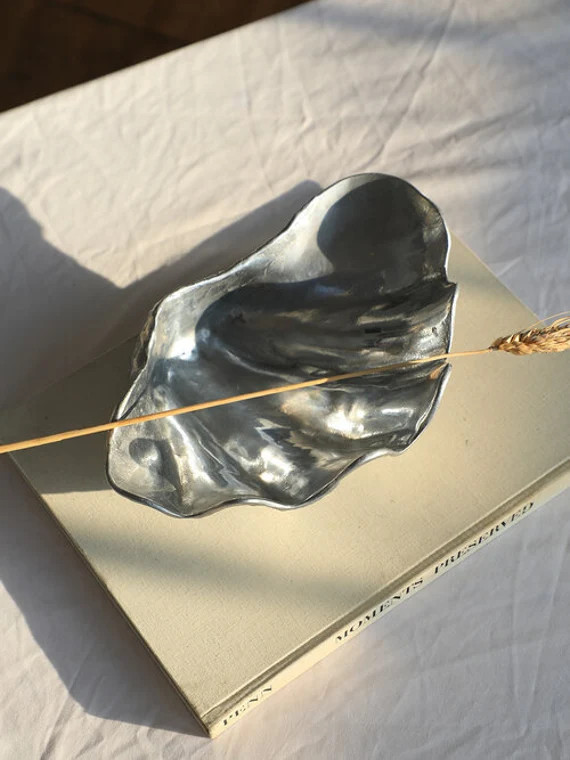 Large Silver Clamshell Catchall | Etsy (US)