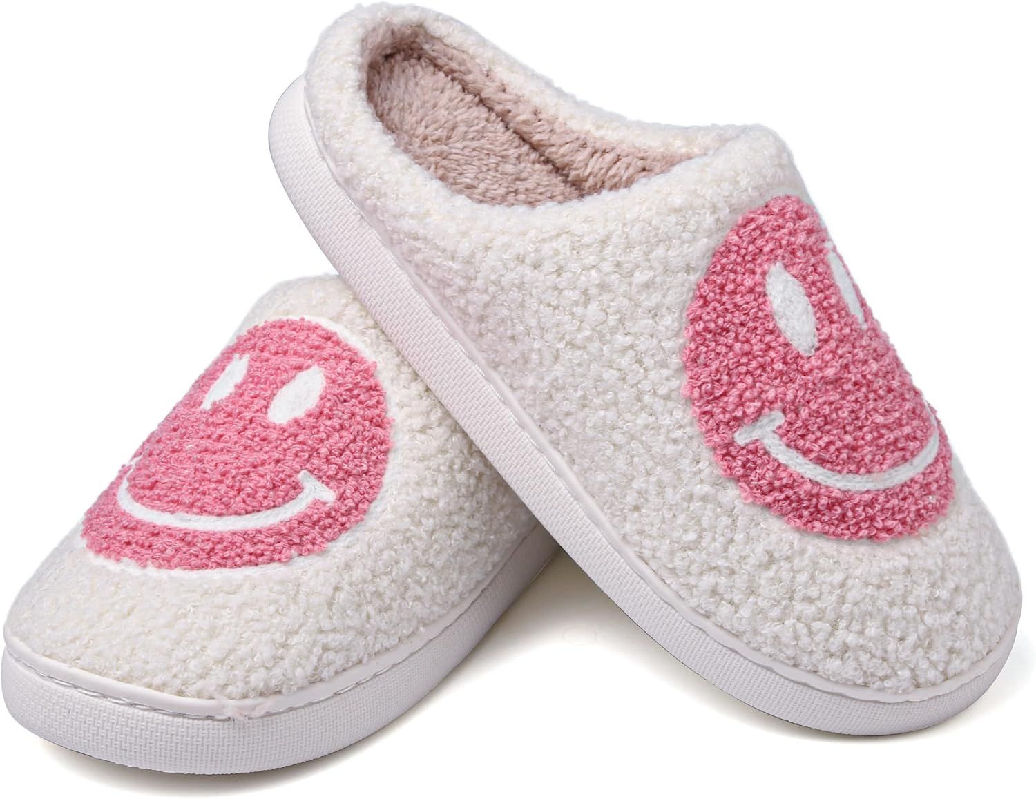 GULAKY Smiley Face Slippers for Women and Men House Shoes Fuzzy Non-slip Cozy Lightweight Slip-on... | Amazon (US)