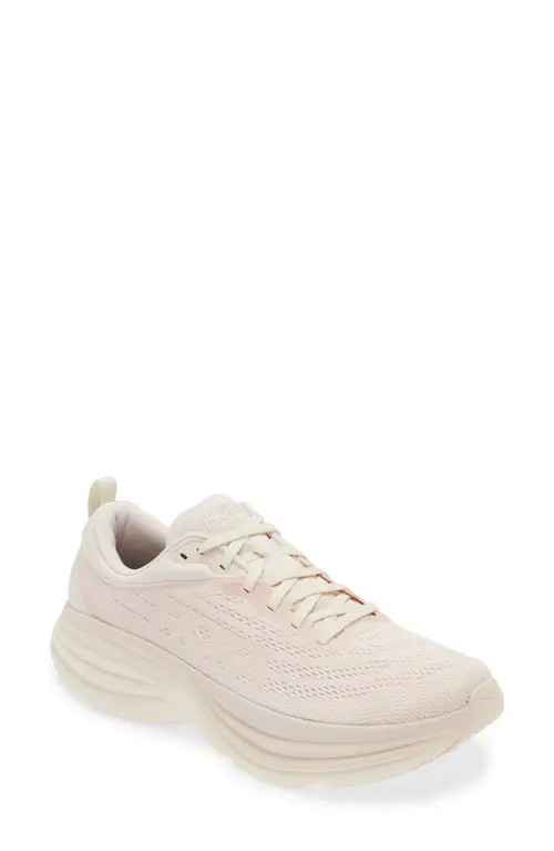 HOKA Bondi 8 Running Shoe in Cosmic Pearl /Cosmic Pearl at Nordstrom | Nordstrom