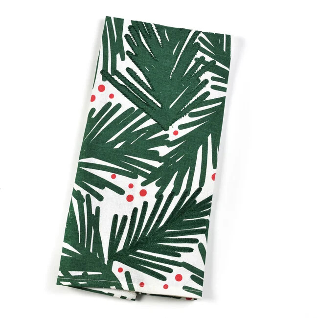 Coton Colors | Large Balsam & Berry Tree Hand Towel, Green | Maisonette | Maisonette
