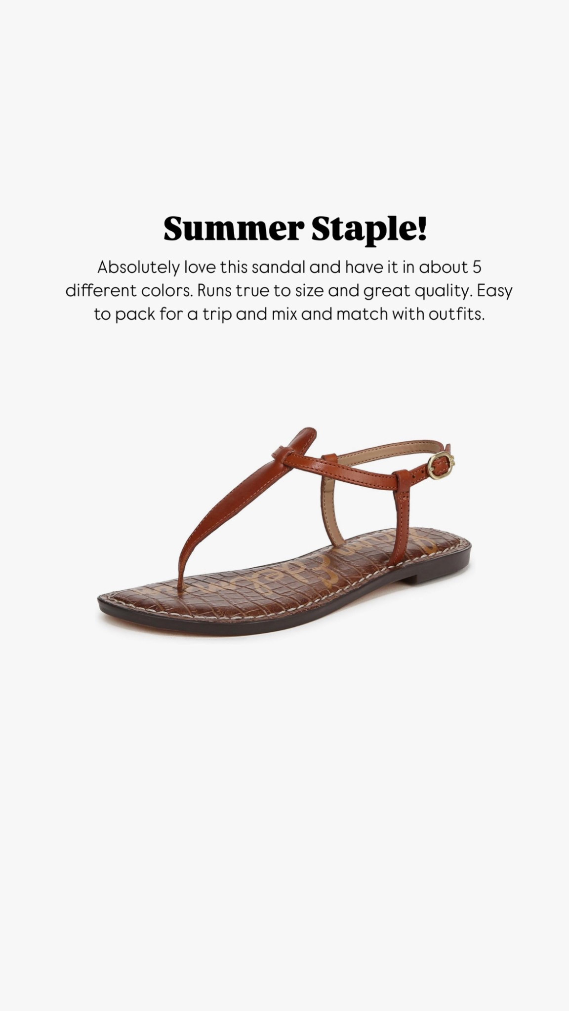 Summer sandal must have!! Such an easy sandal to travel with and mix and match with different outfits! 

#LTKSeasonal #LTKFindsUnder100 #LTKShoeCrush