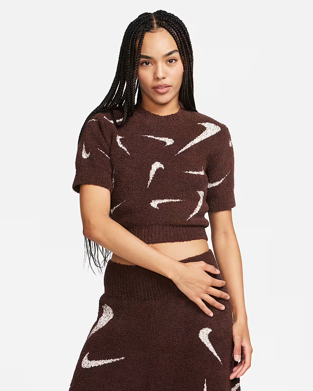 Nike Sportswear Phoenix Cozy Bouclé Women's Slim Short-Sleeve Cropped Knit Top. Nike.com | Nike (US)