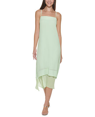 Mixed-Media Camisole Midi Dress | Macys (US)