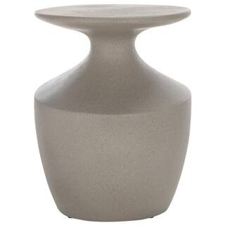 SAFAVIEH Jaiya 19.25 in. Gray Round Concrete End Table ACC2811B - The Home Depot | The Home Depot