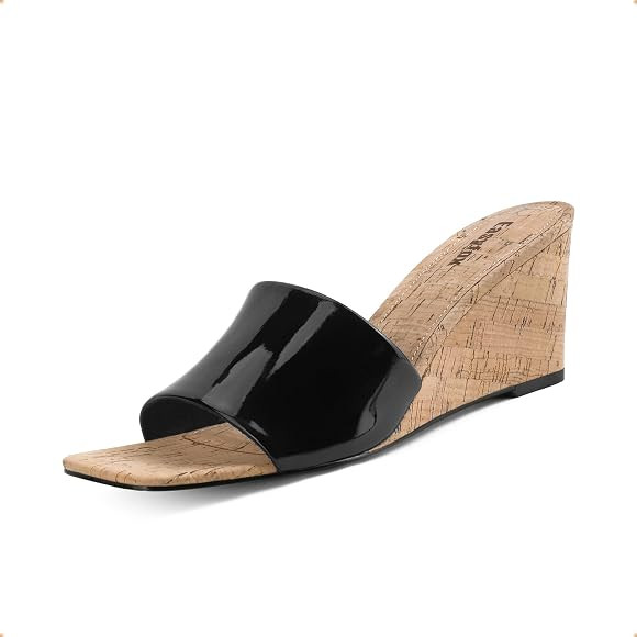 Wedge Sandals for Women Open Toe Wedge Heels Womens High Heel Sandal Square Toe Heeled Wedge Sand... | Amazon (US)