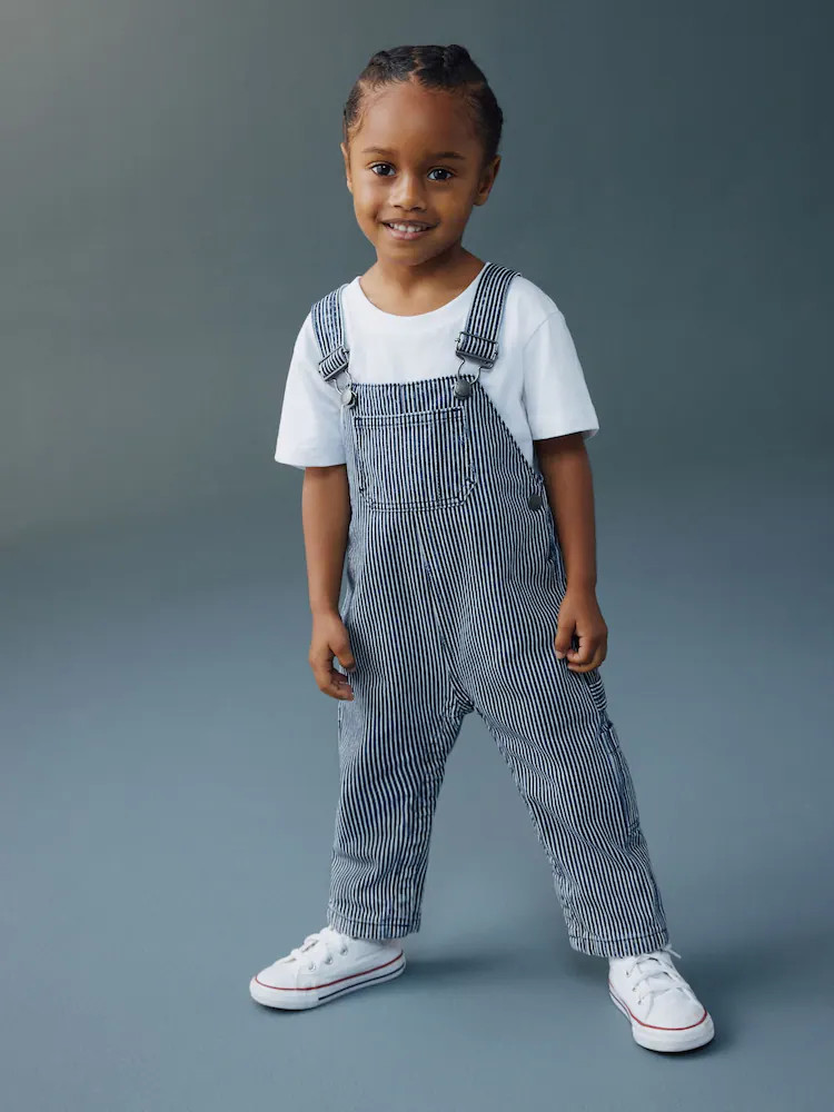 Ticking Stripe Dungarees (3mths-7yrs) | Next US